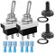 GUUZI 2 pezzi Interruttore a Levetta 12-24V 25A SPDT Acceso-Spento-Acceso 3Pin 3 Posizioni con Tappo di Copertura Impermeabile di Aggiornamento per Auto Camion Nave
