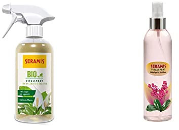 Seramis Bio-Vitalspray für Pflanzen und Kräuter, 500 ml & Vitalspray für Orchideen, 250 ml – Pflanzenpflege für Orchideen, vitalisierendes Orchideen Spray zur optimalen Blattpflege