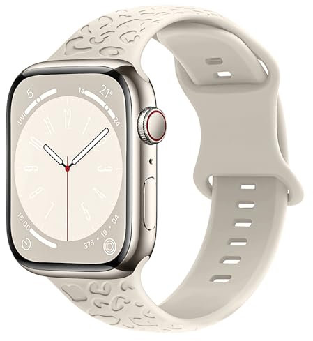 MARICATO Ersatzarmband aus weichem Silikon Kompatibel mit Apple Watch Armband 49 mm 45 mm 44 mm 42 mm für Damen/Herren, Dual Einstellbar Armbänder für iWatch Series 9 8 7 6 SE 5 4 3 2 1 (Polarstern)