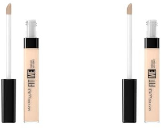 Maybelline New-York - Anti-cernes Correcteur Fluide Fit Me Matte & Poreless - Tous Types de Peaux - 08 Nude - 6,8 ml (Lot de 2)