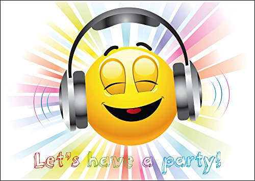 Edition Colibri 10 lustige Smiley-Einladungskarten zum Kindergeburtstag (10701)