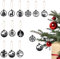 Weihnachtsanhänger mit Jute Schnur Schwarz im 12er Set