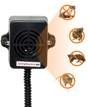 ANTIMARDER LUBERDA Light&Flash Marderschutz für Auto | Schutz von 1 Seite des Motors Stromversorgung/ 12 V Stromausgang Langes Kabel