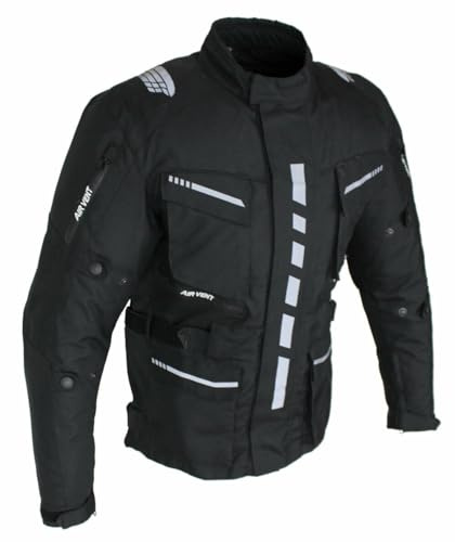 Euro Stars Herren Motorrad Jacke Textiljacke Biker Touring Jacke Motosport Sutzjacke Wassedicht mit Protektoren Racing Quad Jacke Polyester