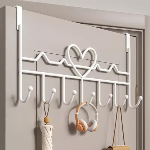 Türhaken, Türaufhänger für Mantel, Handtuch, Tasche, Bademantel (1 Stück, Weiß)