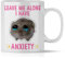 mindmonkeys® Sad Hamster Meme Lustige Tassen Hamsti Lustige Sprüche Tasse | i have anxiety | Keramik 300 ml