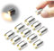 10 pcs Mini LED Licht, Micro LED Licht, LED Licht Mini mit Batterie, Mini LED Licht zum Kleben, Geeignet zum Dekorieren von Puppenhäusern, DIY-Kunsthandwerk (Warmweißes Licht)