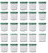 Argon Tableware 24x 90ml Pot de Confiture en Verre avec Couvercles Vert - Vide Pas de Vis Cuisine Nourriture Miel Pimenter Conservation Mise en Conserve Stockage Ensemble de Bocaux