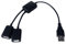 Bottone Divisor USB 1 macho a 2 hembra, conector de cable de extensión de doble puerto USB, adaptador de datos