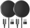 MagEase Magnetic Wireless Charger, 15W Wireless Charger Mag-Safe Compatible with iPhone 16/15/14/13/12 Series and AirPods 4/3/2/Pro (Two Pack-Black)