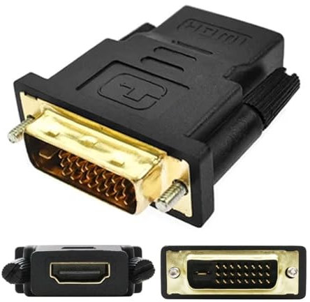 Adaptateur DVI - mâle DVI 1080p DVI-i - Connecteur DVI - Adaptateur d'affichage - Plug and Play - Haute conductivité