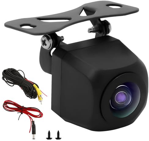 720P Color HD Reversing Camera, Waterproof Reverse Camera with Night Vision 170° Wide-Angle Lens Front/Rear View Cameras IP68 Backup Cam for Cars,Trucks,Vans Universal (RCA Input, 12V)