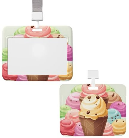 Porte-badge coulissant avec lanière verticale - Étanche et robuste - Pour homme et femme