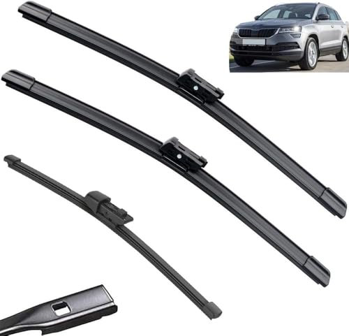 Juego de escobillas limpiaparabrisas para Skoda Karoq 2017-2023 Parabrisas De Coche Escobillas Limpiaparabrisas Cepillo de Lluvia