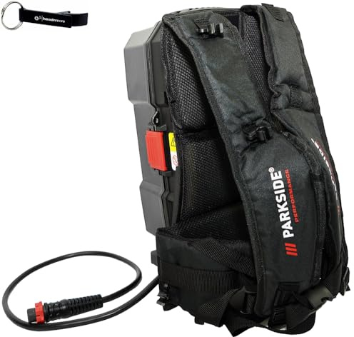 HEADNMORE Pacchetto – Parkside PERFORMANCE 20 V/40 V batteria zaino PPRA 20 (senza batterie) + portachiavi
