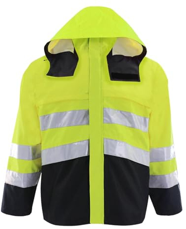 RUMAOZIA Warnjacke Herren Winter Warnschutzjacke Warnschutz-Parka Toronto wasserdichte winddichte Arbeitsjacke Gelb Unisex-Erwachsene Regular Mantel Arbeitsmantel