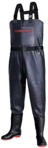 Waders Scafandro con Stivali da Pesca per Uomini e Donne Tagliano 36-46,Traspirante Impermeabili Trampolieri da pesca da caccia Con tasca,Tracolla Regolabile,ginocchia rinforzate,per pesca a mosca