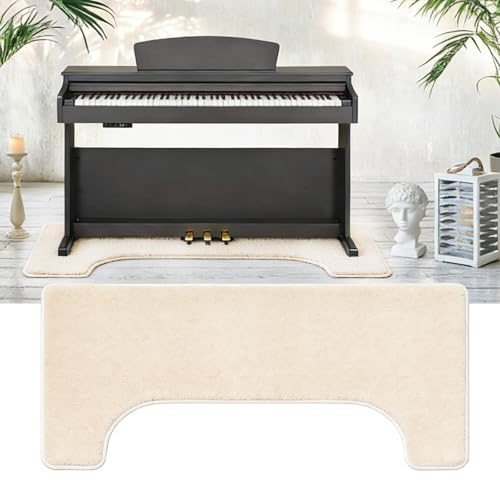 ANEELV Klavierteppich 160x70 cm – Schallschutz & Antivibration | Rutschfeste Matte für Klavier, Schalldämmung, Bodenschutz. Khaki
