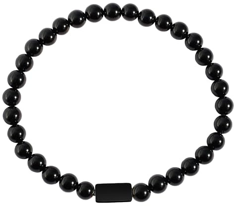 Akzent Armband Herren - Premium Armband Herren in Schwarz aus Onyx, 100% Wasserfest & Hautverträglich