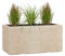 Pflanzwerk® Jardinera Fibra de Vidrio Tub Antiguo Arena 45x100x45cm *Maceta a Prueba de heladas* *Protección UV* *Calidad Europeo*