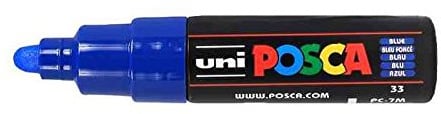 PC-7M Posca Large Bullet Tip Blue