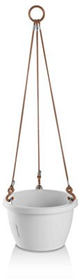 Erhard-Trading Marina Pot de fleurs suspendu auto-arrosage 25 cm (blanc)