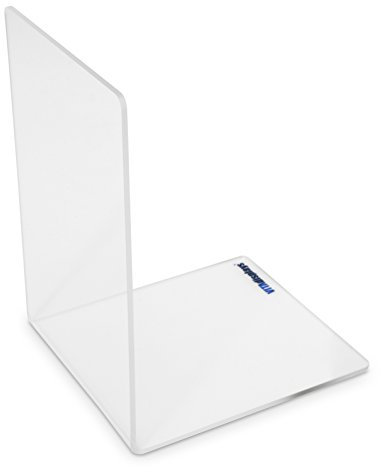 Regal Buchstütze 13.5 x 15 x 20.5 cm mit abgerundeten Ecken als Winkel-Buchhalter aus original PLEXIGLAS®