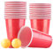 infactory Jeu à Boire Bière-Pong avec 2 balles et 24 gobelets