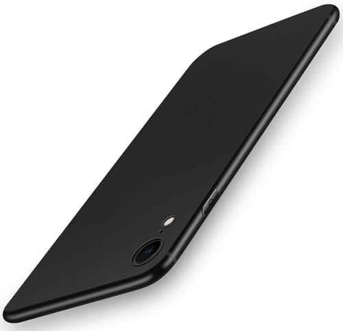 Garegce Coque iPhone XR, Souple Matte TPU Silicone Housse, Ultra Fine, Ultra Léger Anti-dérapante de Protection Cover pour iPhone XR - 6.1 Pouces - Noir