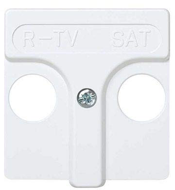 CABLEPELADO Tapa toma R-TV+SAT Simon 27 | Placa para tomas inductivas | 27097-34 | 45x45 mm | 1 elemento | Acabado Blanco | Simon 27