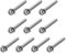 sourcing map M3 x 30mm Stainless Steel Phillips Pan Head Machine Screws Bolts Combine with Spring Washer and Plain Washers 10pcs