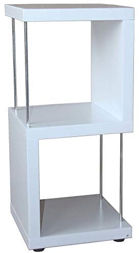 HTI-Line Regal Thekla 3065 Bücherregal CD Regal Nischen Standregal offenes Regal Metallstreben Weiß