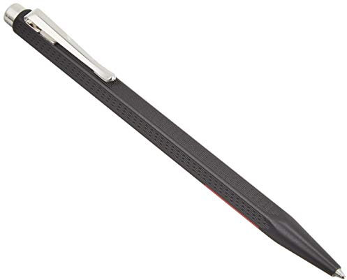 Caran d'Ache Geschenkset Ecridor Kugelschreiber & Lederetui, schwarz, 12,8 cm