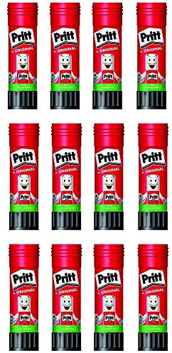 Pritt Klebestift, sicherer und kinderfreundlicher Kleber für Kunst und Bastelarbeiten, starker Klebstoff für Schule & Bürobedarf (3x 4er Pack / 43g)