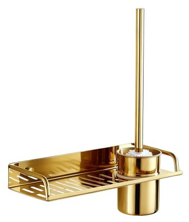 WC Brosse Brosses De Toilette Support de Brosse de Toilette Multifonctionnel pour Brosse de Toilette-Golden 1