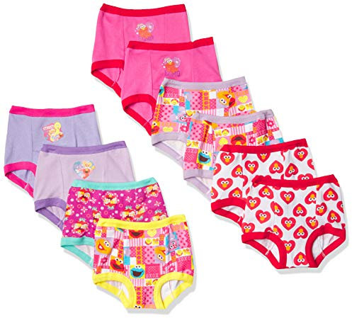 Sesame Street unisex baby Sesame Girls Potty Pant Multipacks and Toddler Training Underwear, Sesame Tg 10pk, 4T US