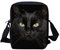 TOADDMOS Niedliche, individuell bedruckte Umhängetasche für Damen, Reise-Schultertasche mit verstellbarem Riemen, 3D Black Cat, Einheitsgröße, Strapazierfähig