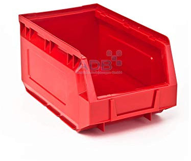 ADB Ergobox Lagersichtkasten rot Gr3 345x207x165mm Sichtlagerkasten Stapelbox Schütte