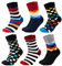 Occulto BUNTE SOCKEN für HERREN (6 PAAR) aus BAUMWOLLE in verschiedenen MUSTERN, bunte HERRENSOCKEN BUSINESS SOCKEN, RINGELSOCKEN 6 Paar | Mix 2 39-42