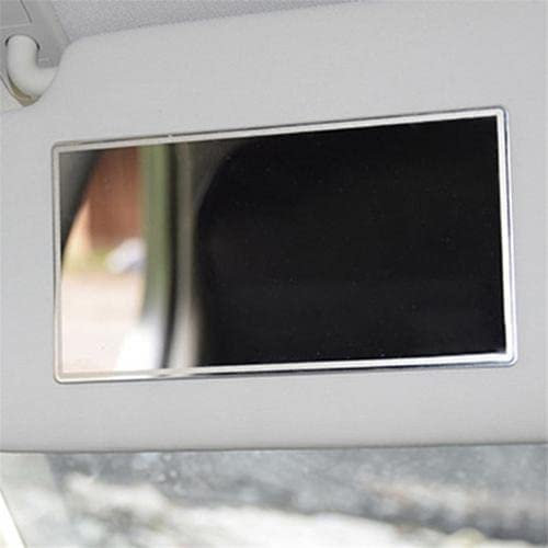 Car Cosmetic Mirror Stainless Steel Car Visor Mirror, Self-Adhesive Seatback Makeup Mirror, Portable Car Vanity Mirror For Sun Visor And Car Seat Back, 150X80mm