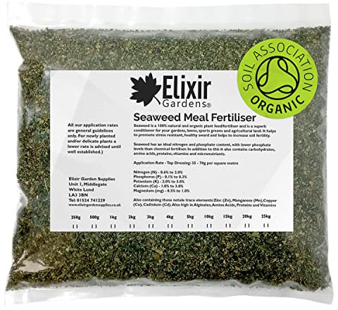 Elixir Gardens | Seaweed Meal Fertiliser | Natural Organic Plant Feed, Lawn Conditioner, Soil Fertilizer | 500g-25kg Options Available | 5kg