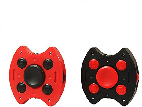 2 Pack Sensory Dice Fidget Pad Toys - 8 Functions Relieves Stress and Anxiety for kids Adults Handle Fidget Controller Pad Toy for Autism Hand Finger Grip Click Decompression Fidget Toy (F*2PC)