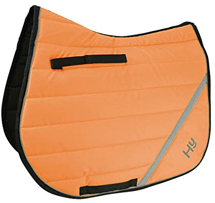 Y-H Hy Equestrian Reflektor Comfort Pad – Orange – Cob/Full, Orange, Cob/Full