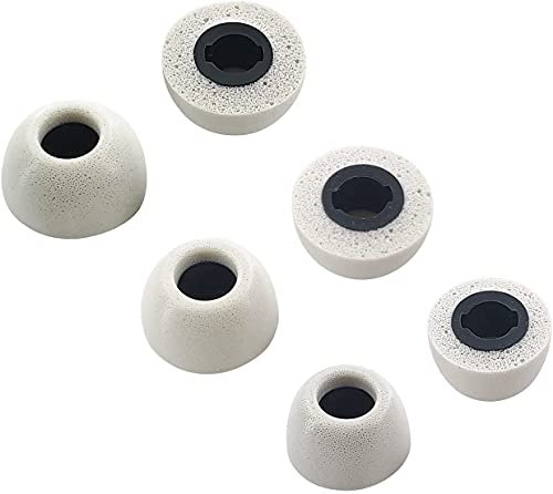 ALXCD Foam Ear Tips Compatible with Sony WF-1000XM4 Earbuds, S/M/L 3 Pairs Soft Memory Foam Ear Tips, Silver