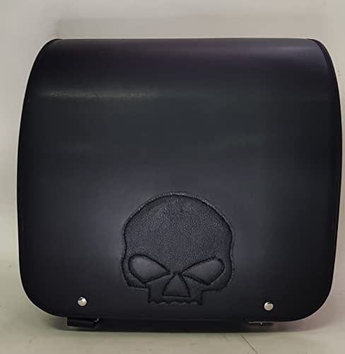 Tasche aus echtem Leder 100% Schnellverschluss Motorrad seitliche Montage links Skull Aussparung Stoßdämpfer für Harley Davidson Sportster XL 883 1200 Nightster Iron Custom Low Roadster Forty Eight