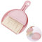 cobee Mini Escoba y Recogedor Juego, escoba pequeña y juego de limpieza de recogedor, juego de cepillo de mesa portátil con cerdas suaves y recogedor para oficina (rosa)