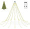 aneeway Lichterkette Weihnachtsbaum mit Ring 3m, Weihnachtsbaum-Überwurf-Lichterkette mit 16 Girlande 480 LED 8 Leuchtmodis Weihnachtsbeleuchtung Weihnachtsdeko für Weihnachtsbaum, Warmweiß