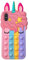 Asgens Pop Bubbles Case for iPhone X/XS, Cute Lovely Cartoon Unicorn Rainbow Pop Shockproof Silicone Soft Phone Case for Apple iPhone X/XS 5.8 inch