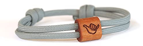 myGreta Surferarmband Hang Loose Holz, Jugend, Holzschmuck, Segeltau, Lässig