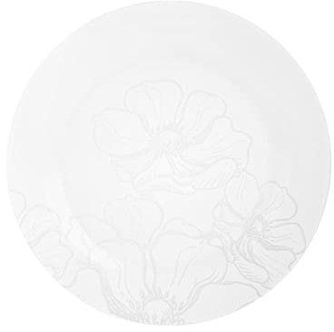Luminarc Q0273- Assiette à dessert 19cm Poppy Flowers White Lot de 6